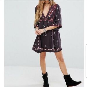 Free People Tulum embroidered mini dress